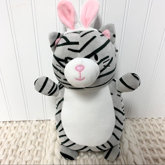 Squishmallows Other - NWOT Squishmallow Hug Mees Gray Cat Tiger